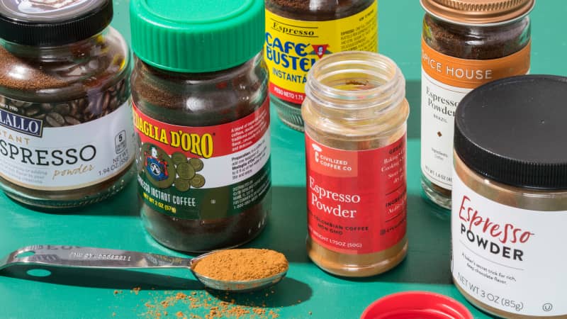 Espresso powder baking top